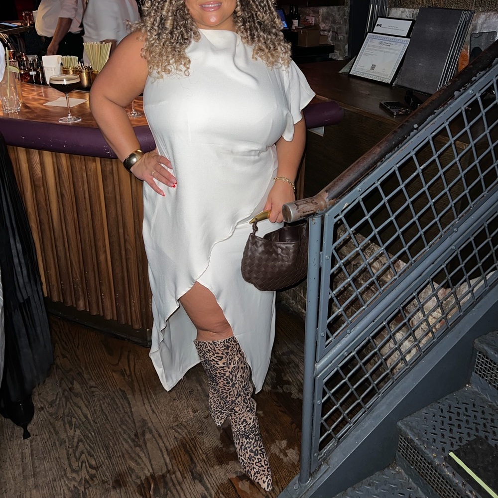 Eloquii White Midi Dress